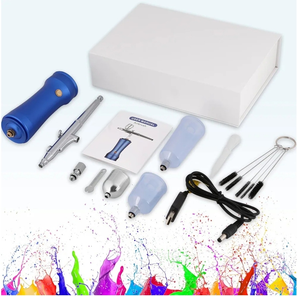 Cordless airbrush with compressor set hand held. Never used. No tags.
